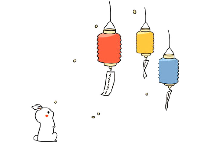 中秋猜灯谜简笔画画法步骤