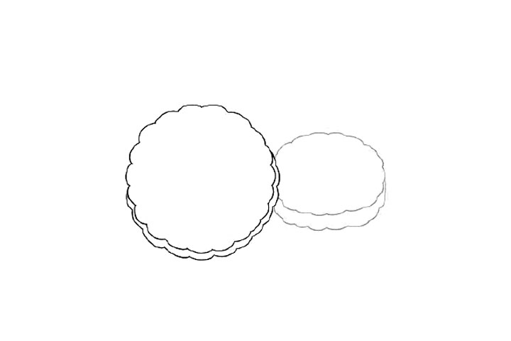 中秋月饼简笔画画法步骤-图2