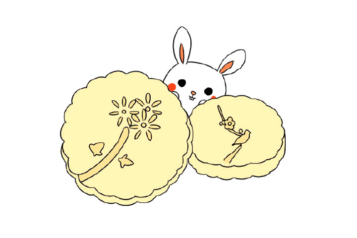 中秋月饼简笔画画法步骤