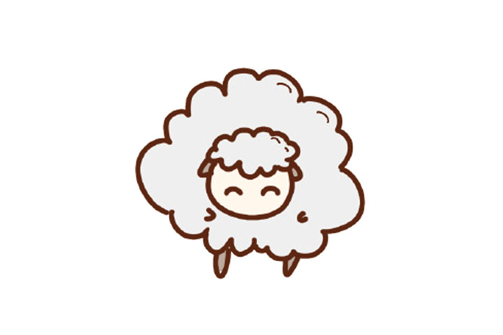 毛茸茸的小羊简笔画画法教程