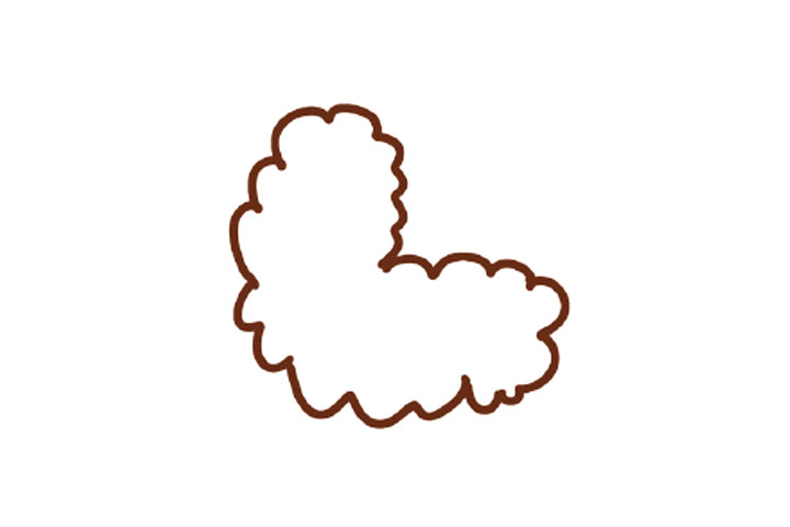 漂亮的小羊驼简笔画画法步骤-图1