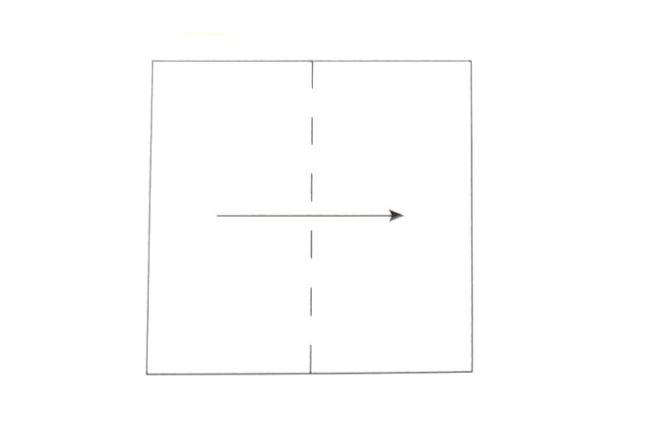 步骤1：对边折。