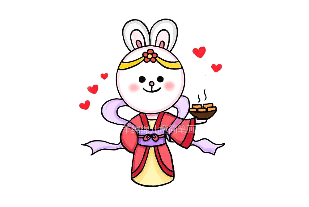 嫦娥版玉兔简笔画画法教程