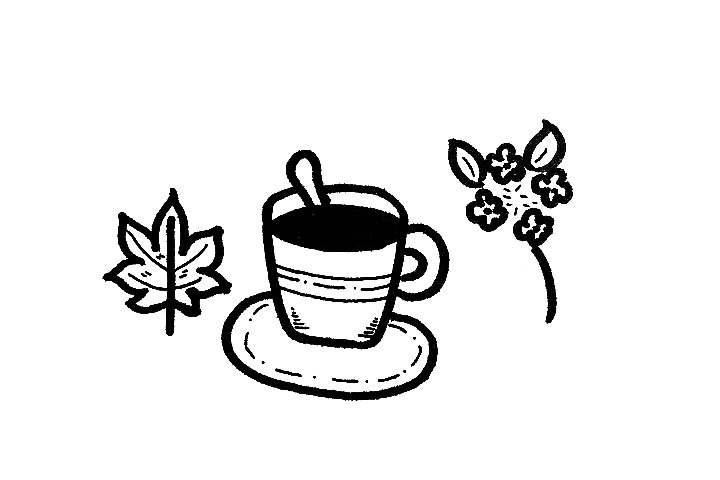 秋天的第一杯奶茶简笔画图片-图2