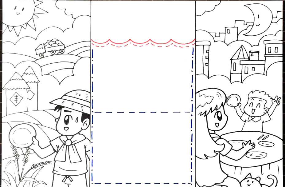 文明用餐光盘行动手抄报怎么画-图5