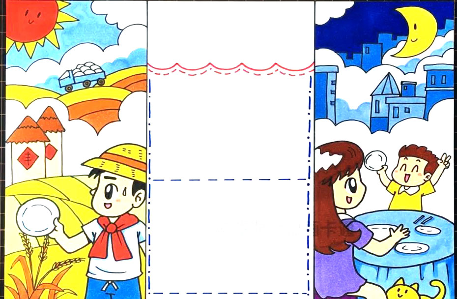 文明用餐光盘行动手抄报怎么画