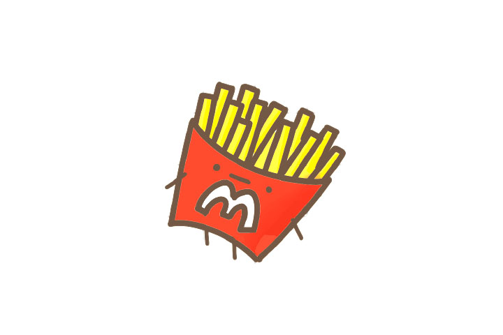 薯条简笔画画法步骤