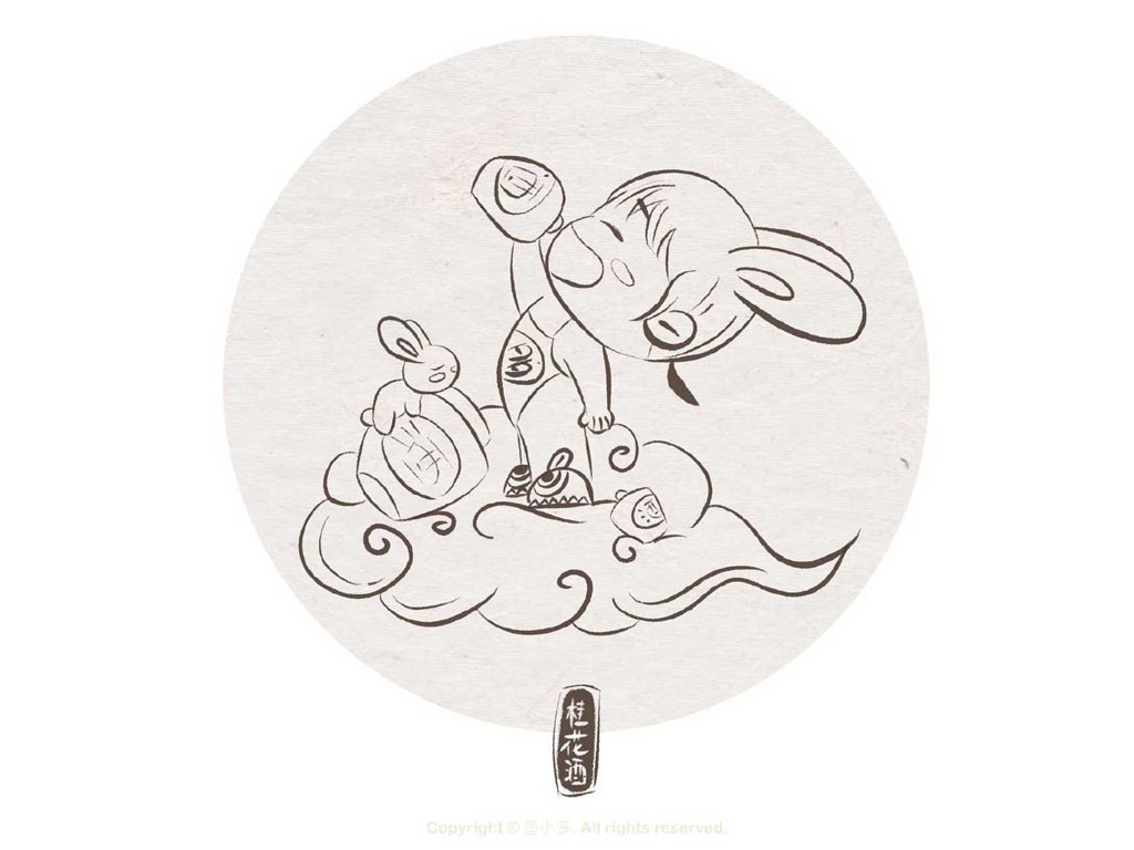 开开心心过中秋 中秋节绘画素材-图5