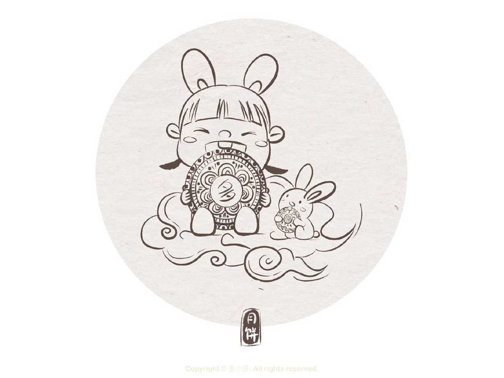 开开心心过中秋 中秋节绘画素材-图8