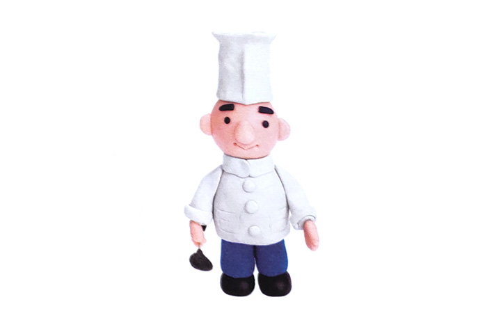 用彩泥粘土怎么捏一个厨师