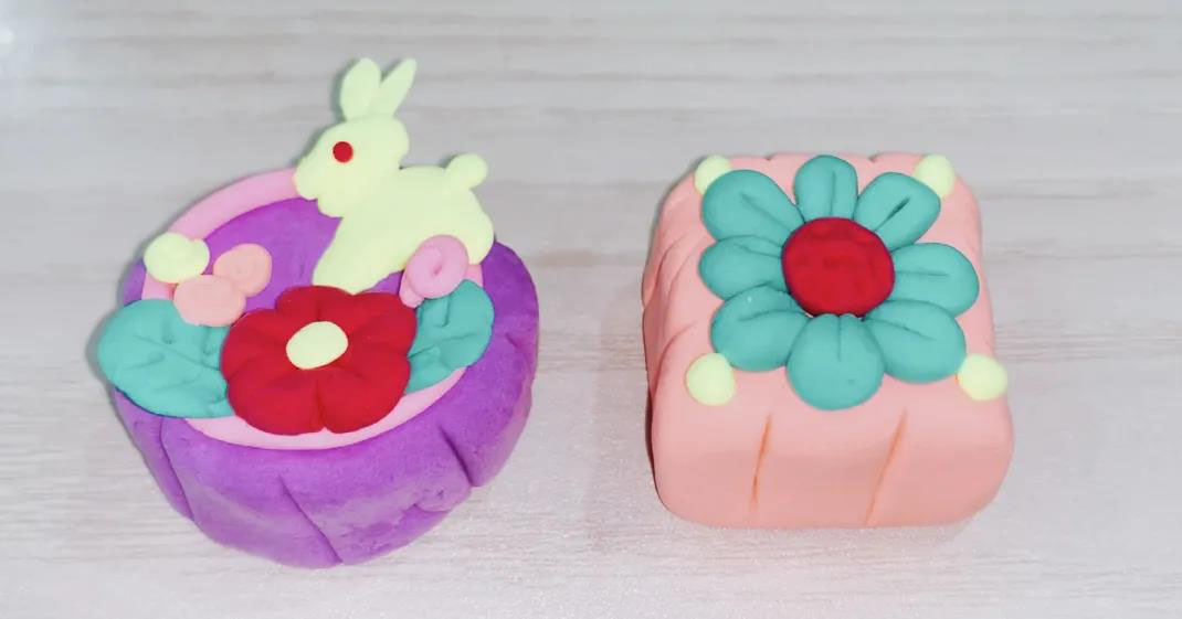 中秋加国庆，用黏土捏月饼玩吧!