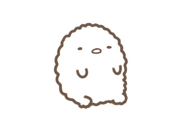 卡通炸猪排简笔画教程-图3