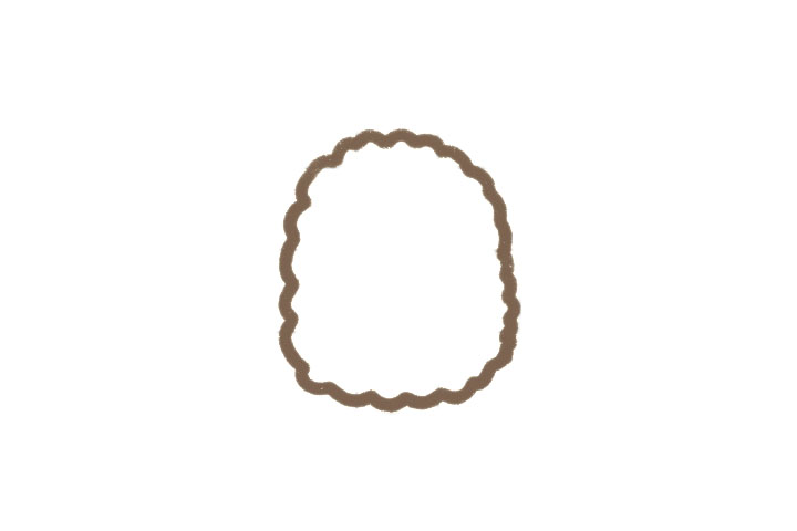 卡通炸虾尾简笔画画法步骤-图1