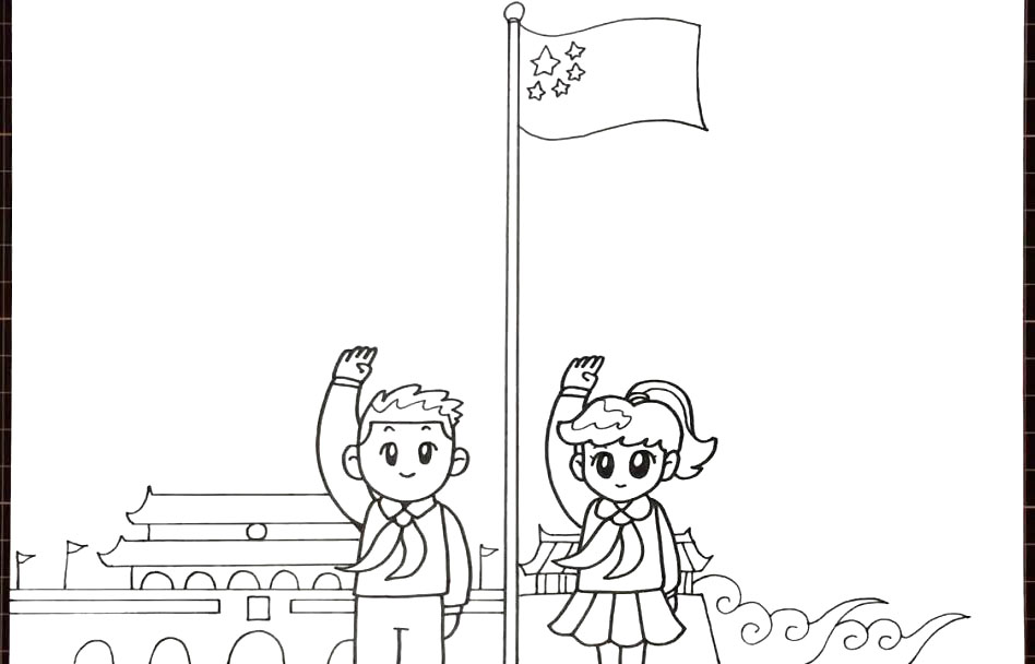 国庆中秋双节手抄报图片教程-图3