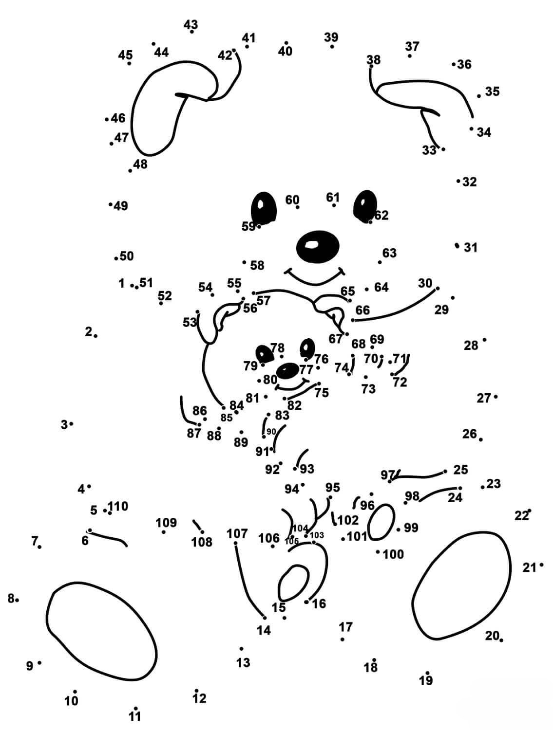 熊父子连线画图片素材