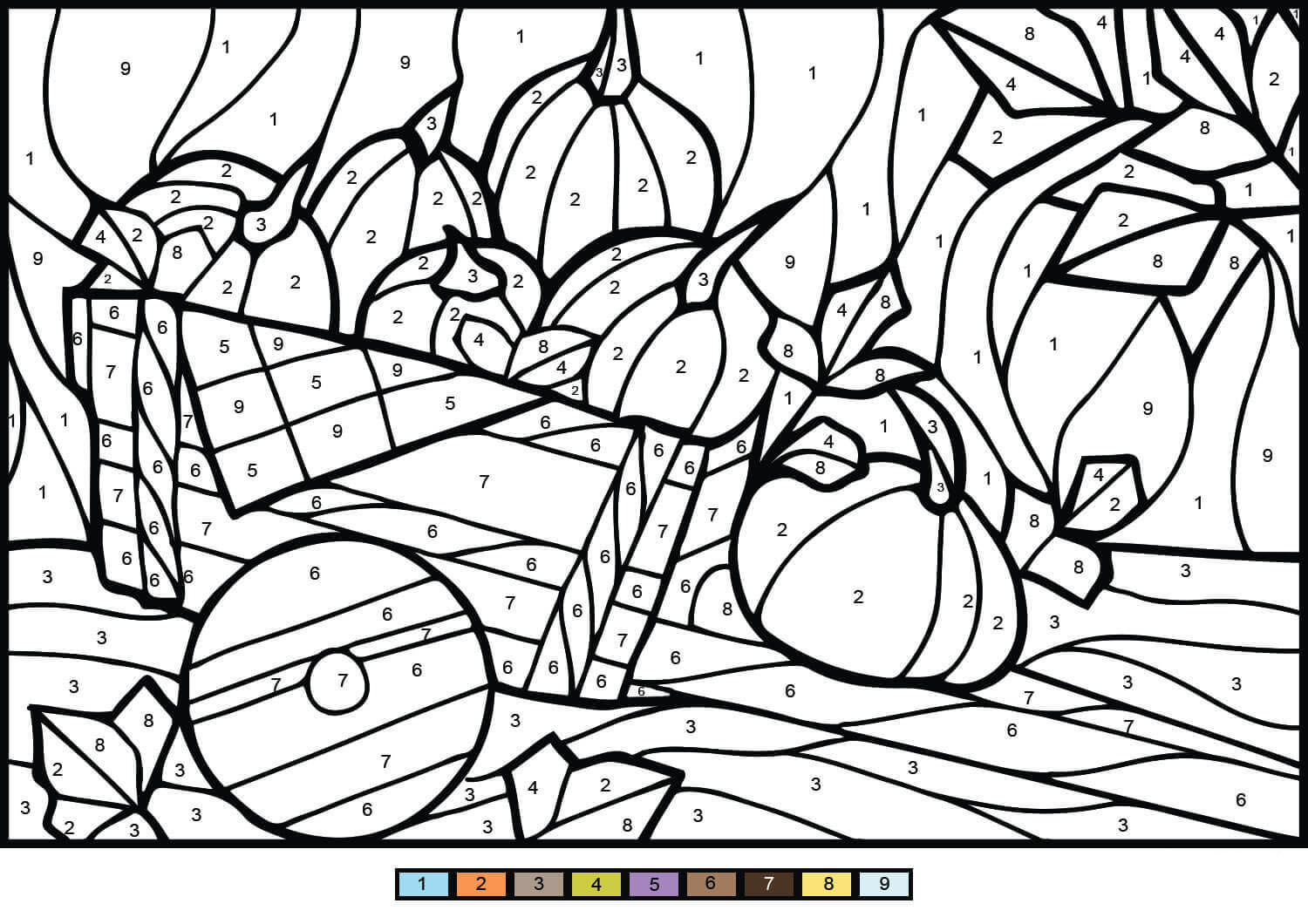 南瓜涂色画素材图片