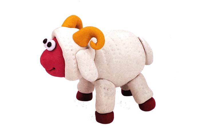 小绵羊粘土橡皮泥手工操作教程