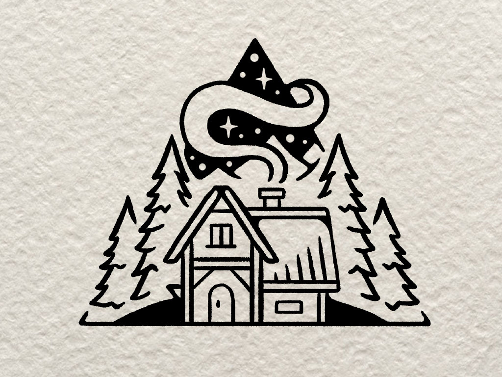 ins 风简笔画小别墅画法步骤