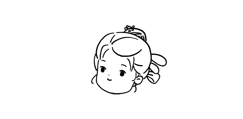 古风小姑娘简笔画教程-图2