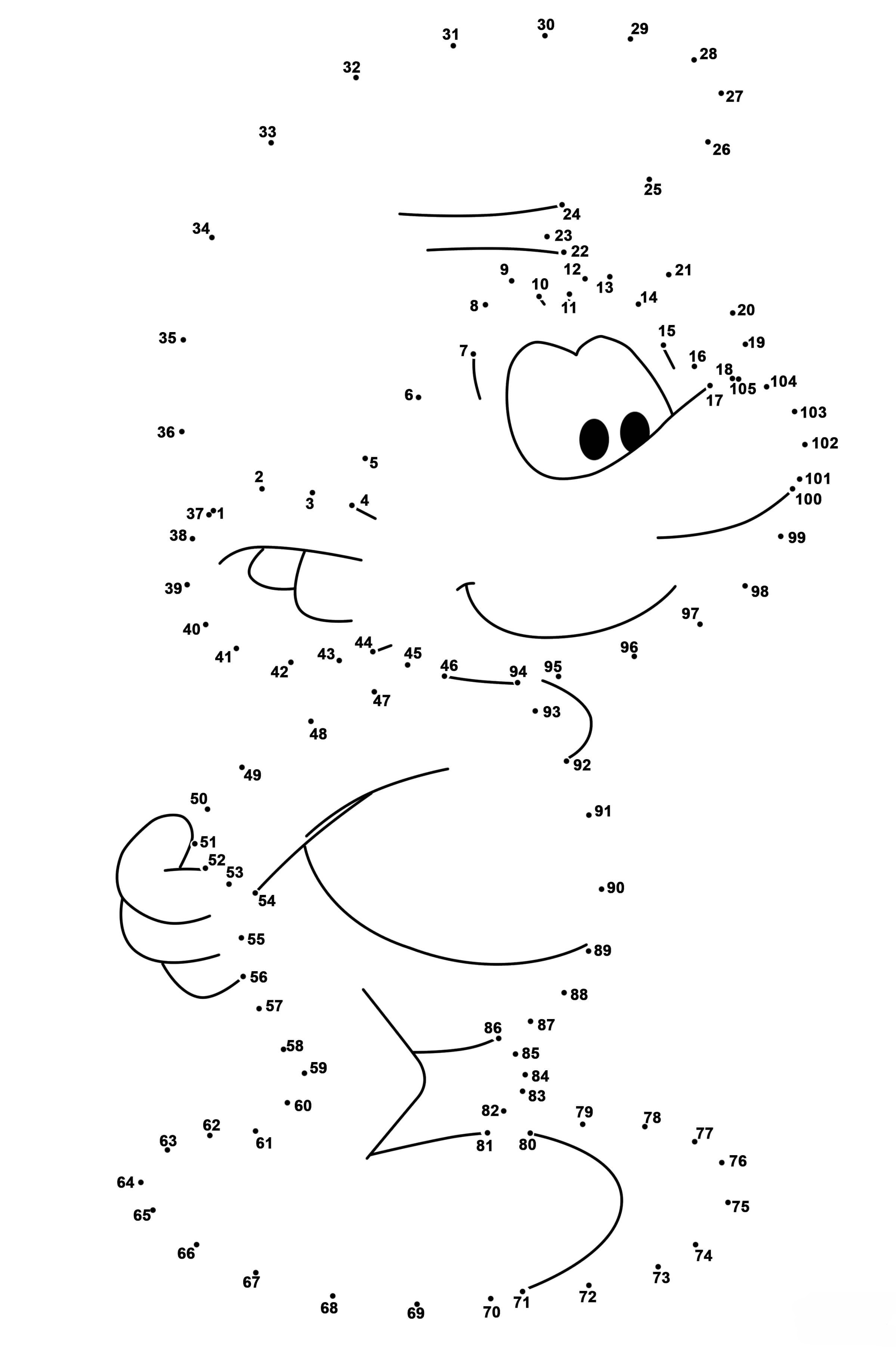 蓝精灵连线画图片素材