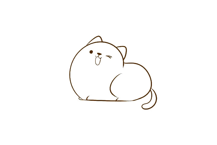 小猫的千姿百态 简单小猫简笔画教程2-图3