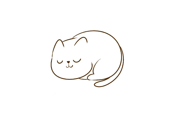 小猫的千姿百态 简单小猫简笔画教程4-图3