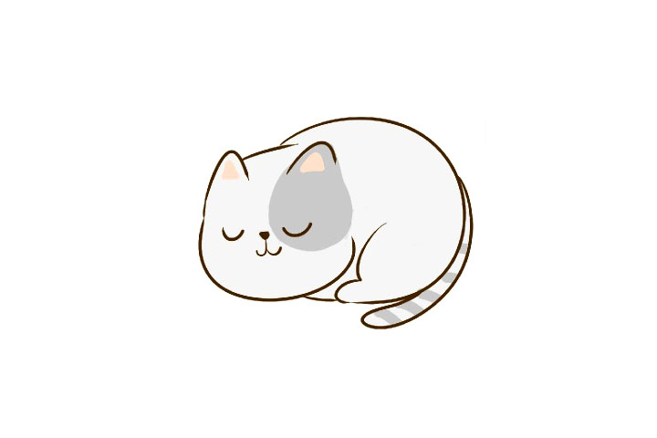 小猫的千姿百态 简单小猫简笔画教程4