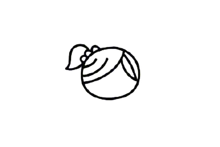 小女孩头像简笔画教程1-图2