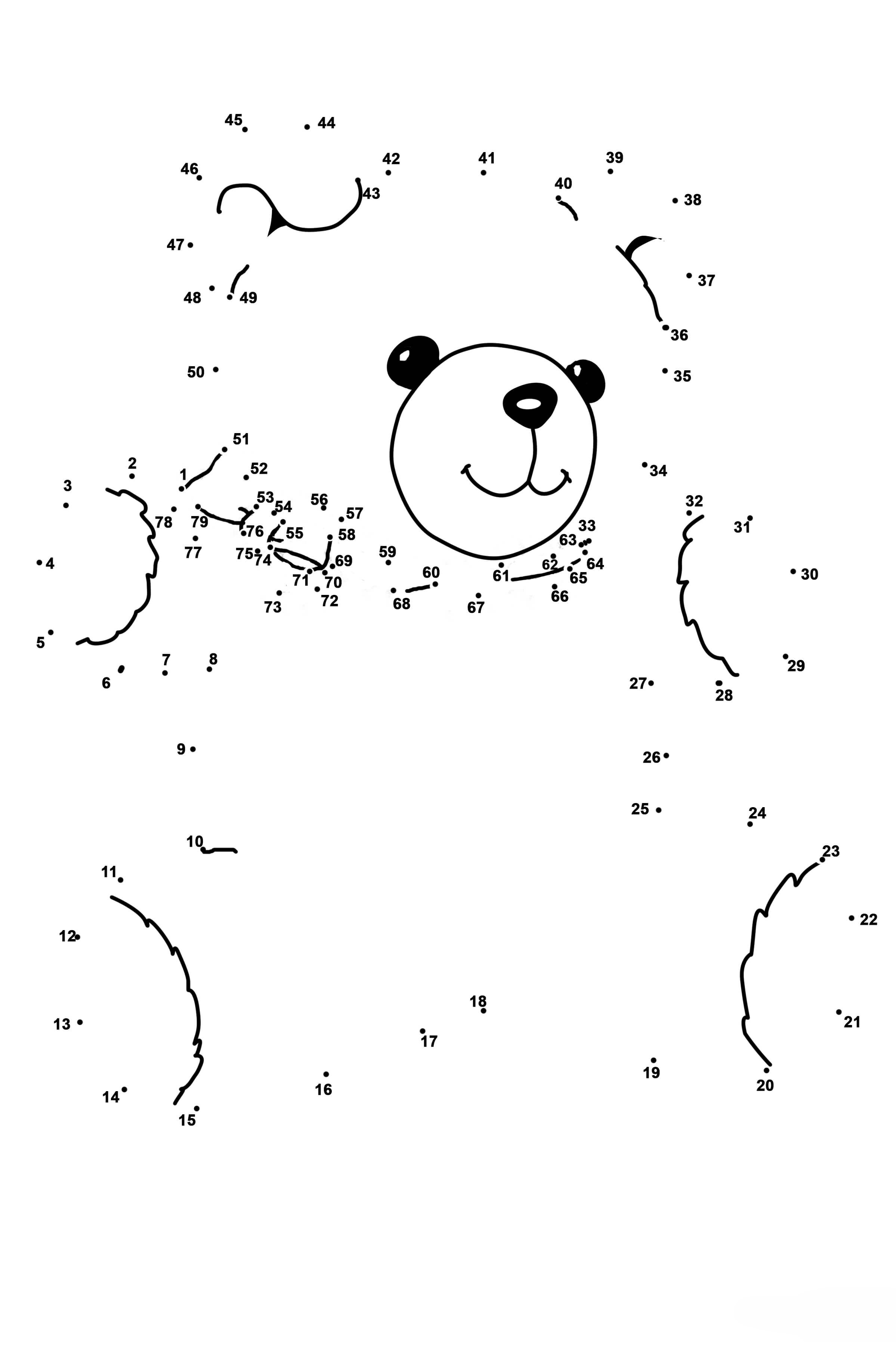 泰迪熊连线画图片素材