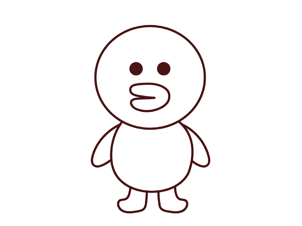 莎莉鸭的简笔画教程-图7