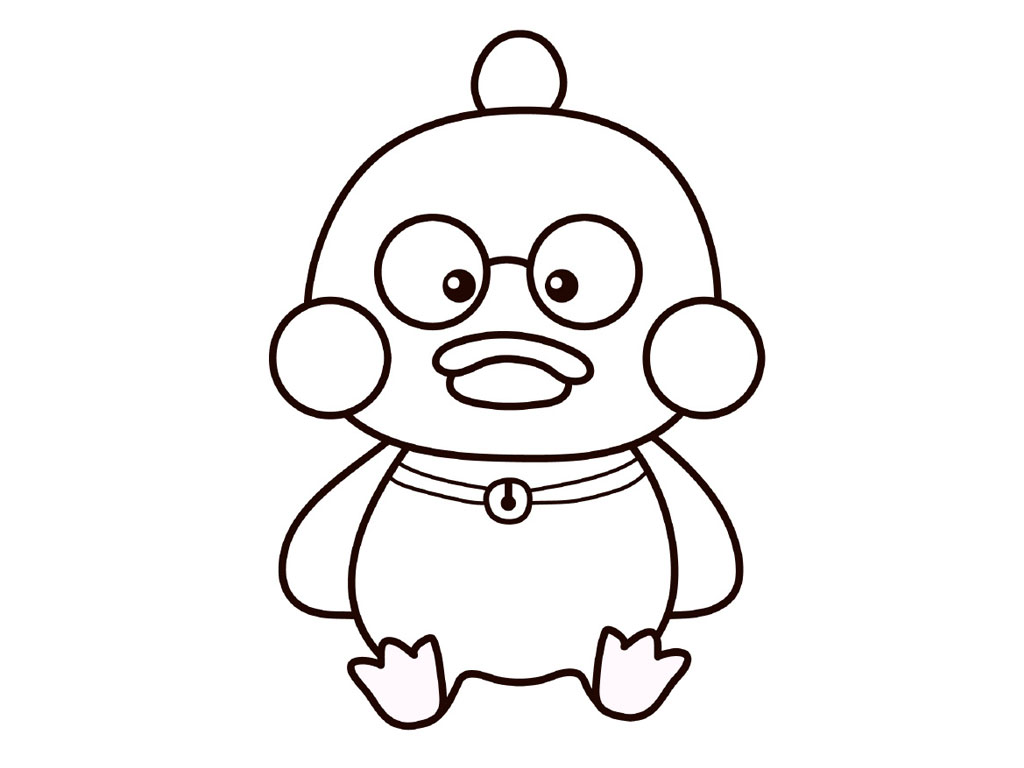 玻尿酸鸭简笔画的画法步骤-图8