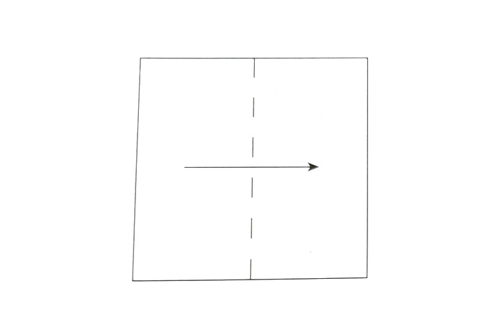 步骤1：对边折。