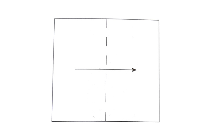 步骤1：对边折。