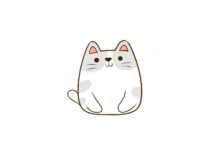 小猫的千姿百态 简单小猫简笔画教程6