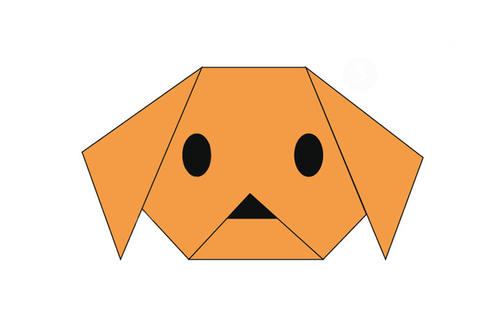 可爱小狗的脑袋折纸步骤