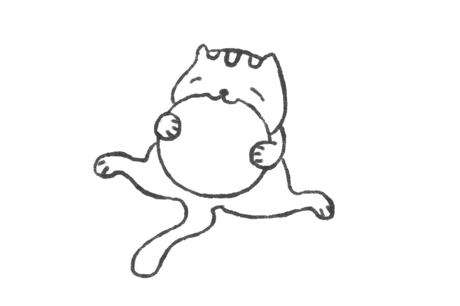 吃曲奇的小猫简笔画教程-图6