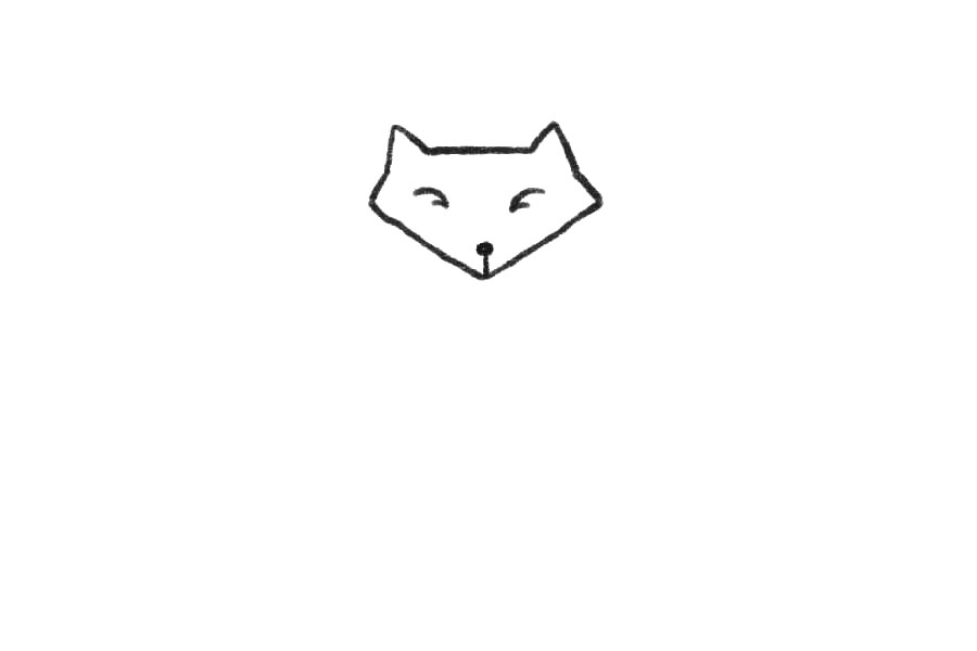 穿狐狸雨衣的小朋友简笔画-图2