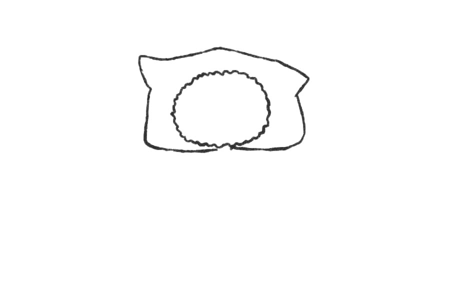 穿小猫雨衣的小朋友简笔画-图2