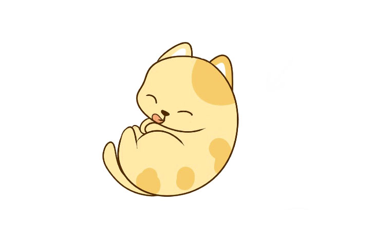 调皮的小猫简笔画