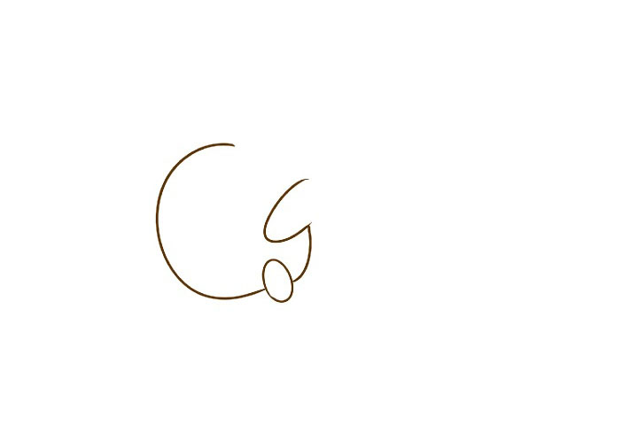 小猫躲猫猫简笔画-图1