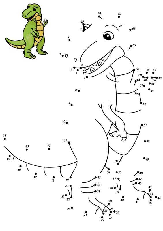 霸王龙连线画教程