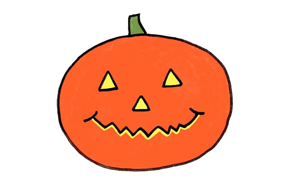万圣节南瓜灯怎么画