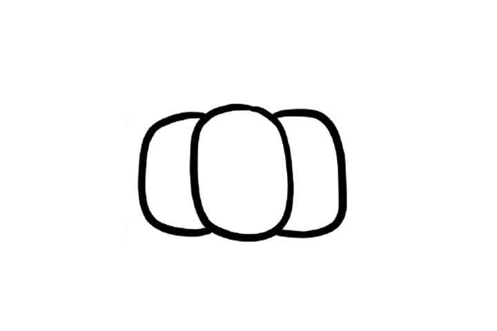 万圣节素材 恐怖南瓜简笔画画法-图1