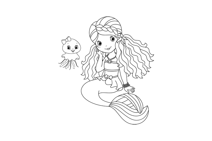 各种美人鱼简笔画的画法-图10