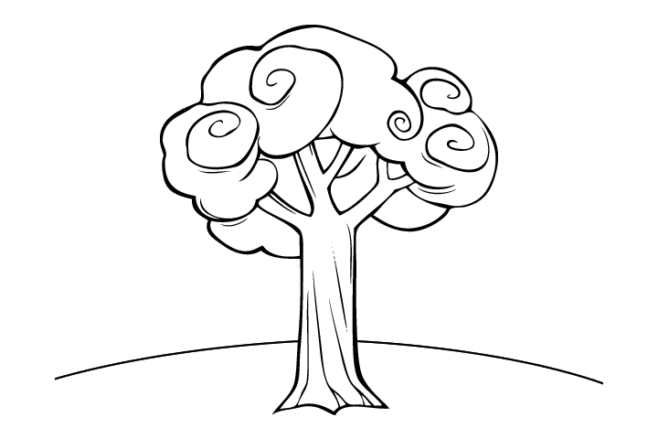 12张简单好画的树木简笔画-图9