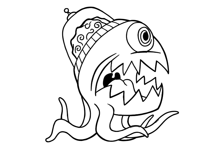 可爱的外星生物简笔画-图5