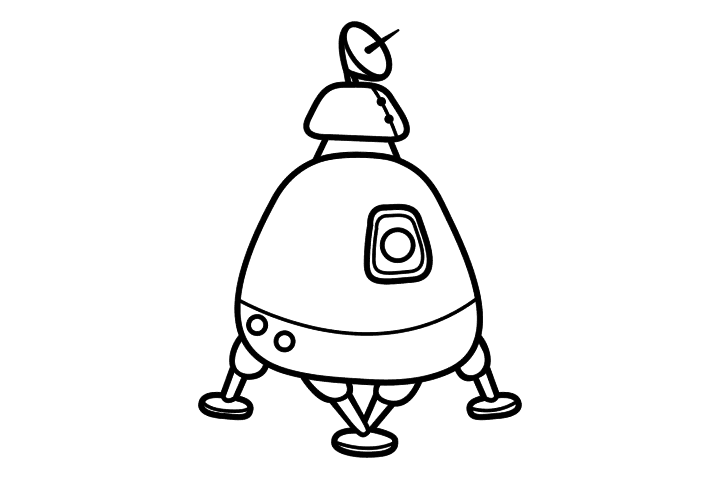 卫星简笔画图片-图1