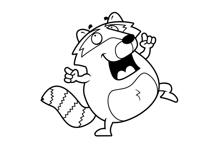 浣熊简笔画的画法-图2