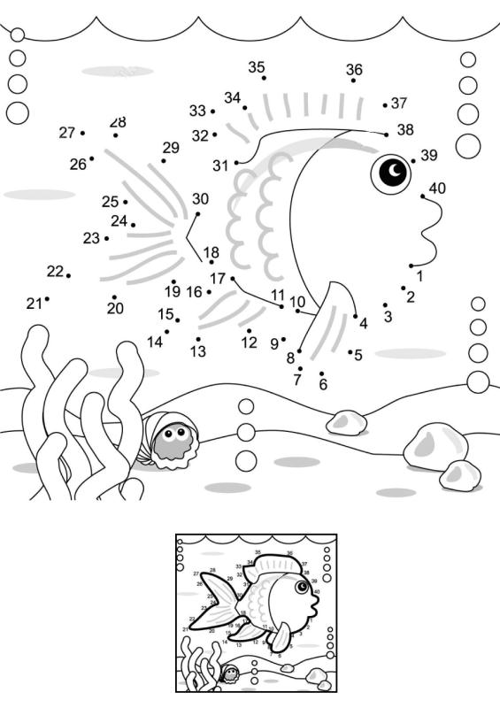 水下生活连线画图片素材