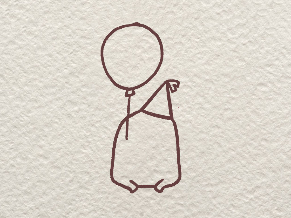 咸蛋君简笔画画法教程-图4